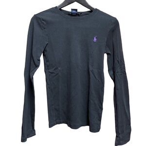 🌟70% OFF🌟Ralph Lauren Logo Black Long Sleeve Top